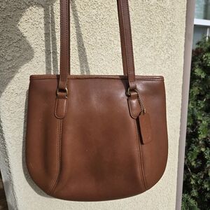 Coach 9996 Medium Framed Pouch Brown Shoulder Bag Purse Leather Vintage Hangtag